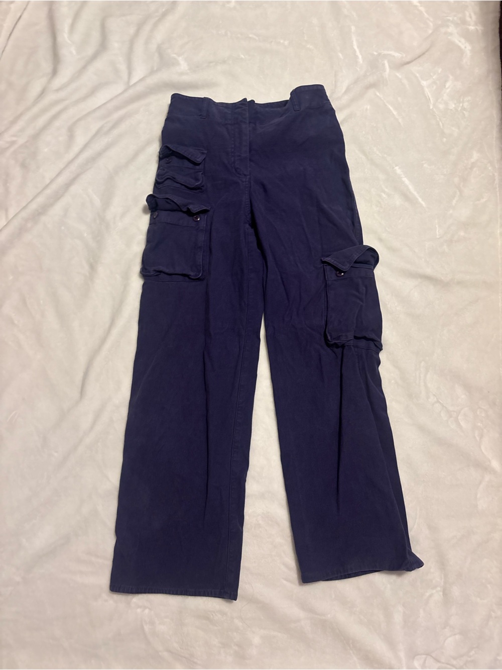 Aritzia Purple Wide-Leg Utility Cargo Pants